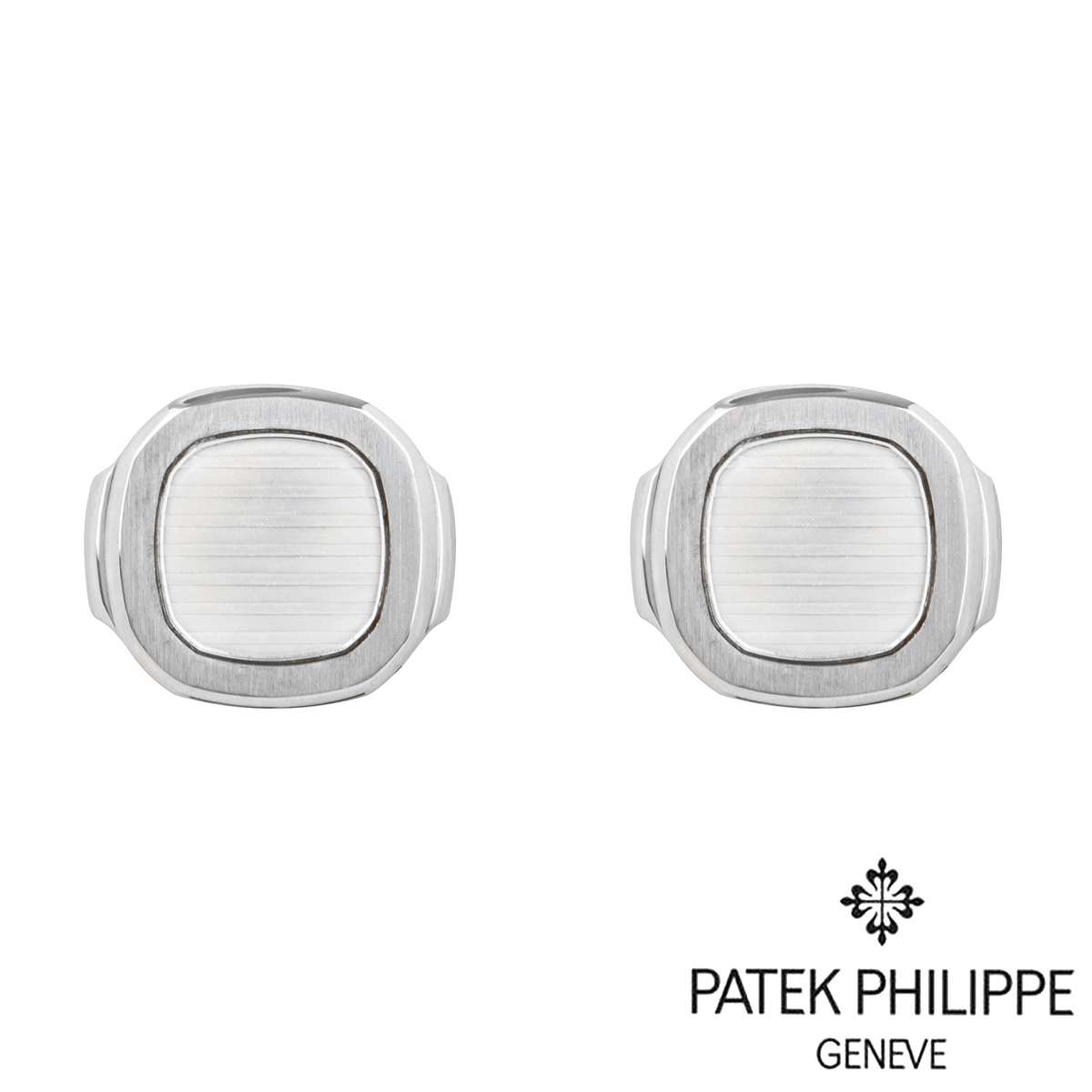 Patek Philippe White Gold Nautilus Cufflinks 205.9057G-012
